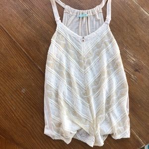 Gold and White Tank Top